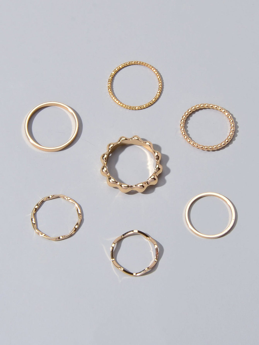 7pcs Boho Minimalist Stack Knuckle Finger Rings Set Tip Midi Rings Aussie Gift-3