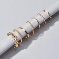 7pcs Boho Minimalist Stack Knuckle Finger Rings Set Tip Midi Rings Aussie Gift-1