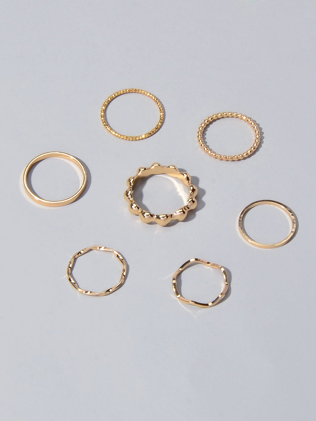 7pcs Boho Minimalist Stack Knuckle Finger Rings Set Tip Midi Rings Aussie Gift-4