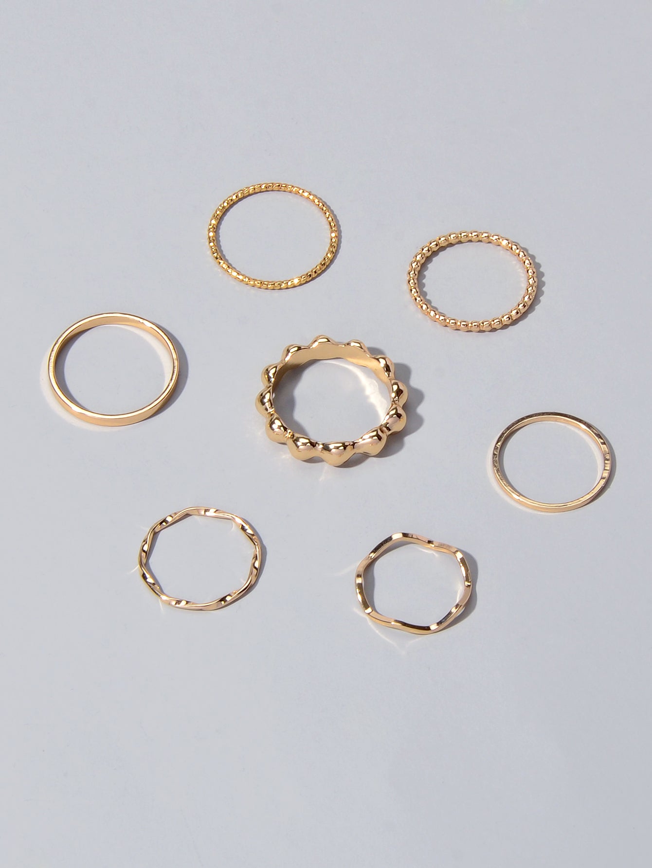 7pcs Boho Minimalist Stack Knuckle Finger Rings Set Tip Midi Rings Aussie Gift-4
