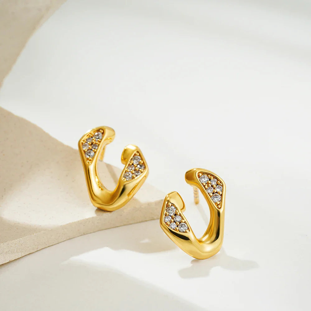 Three-Layer Textured Knot Earrings for Women-19