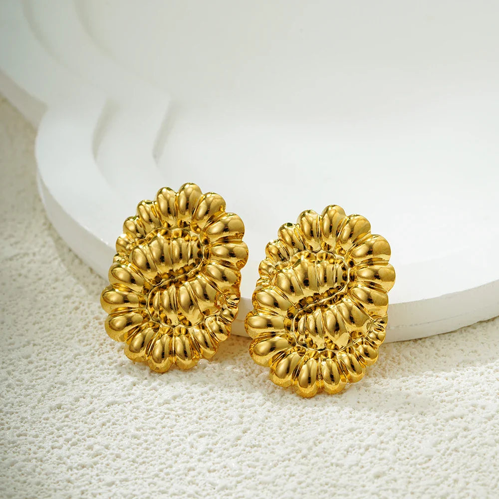 Three-Layer Textured Knot Earrings for Women-13