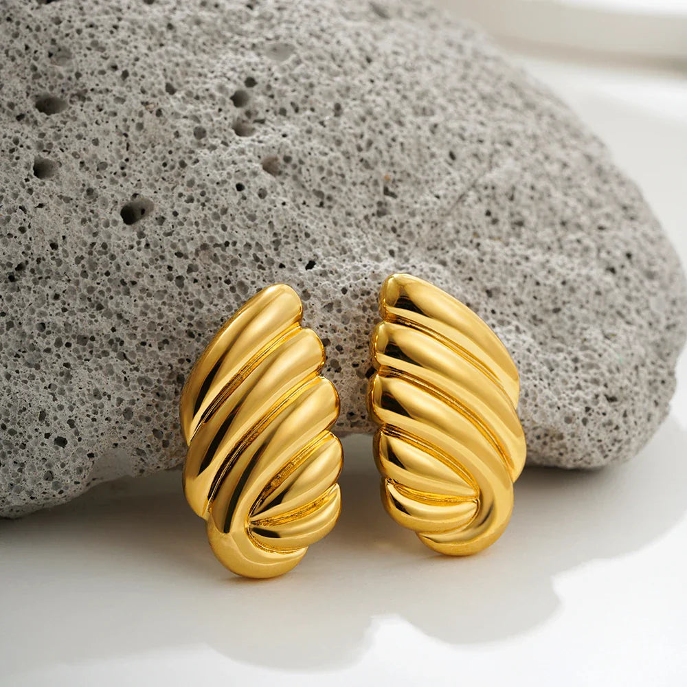 Three-Layer Textured Knot Earrings for Women-24
