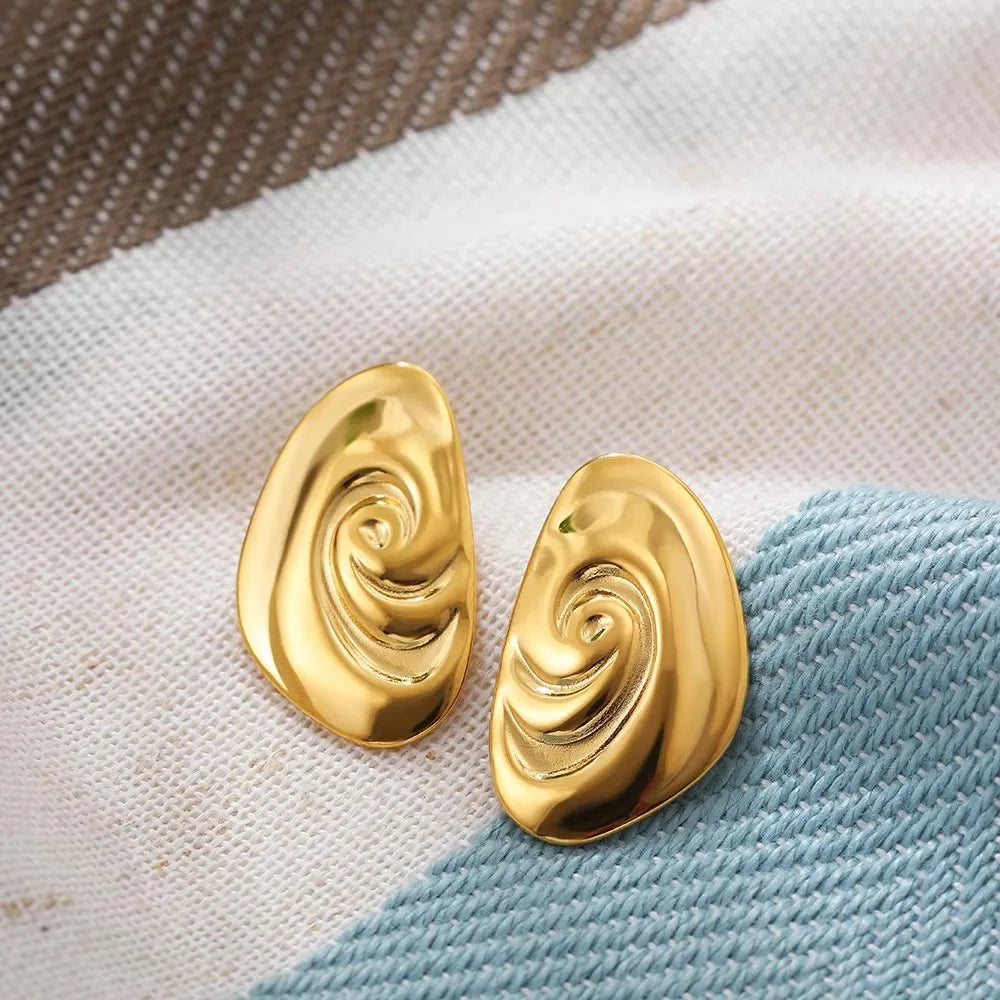 Three-Layer Textured Knot Earrings for Women-12