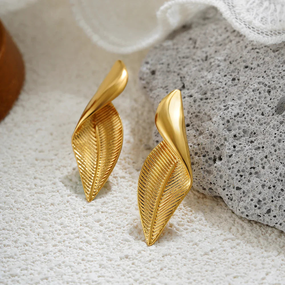 Three-Layer Textured Knot Earrings for Women-26