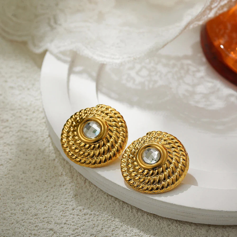 Three-Layer Textured Knot Earrings for Women-9