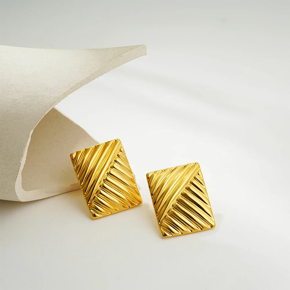 Three-Layer Textured Knot Earrings for Women-16