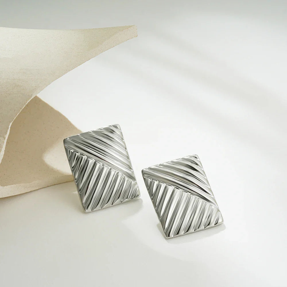 Three-Layer Textured Knot Earrings for Women-17