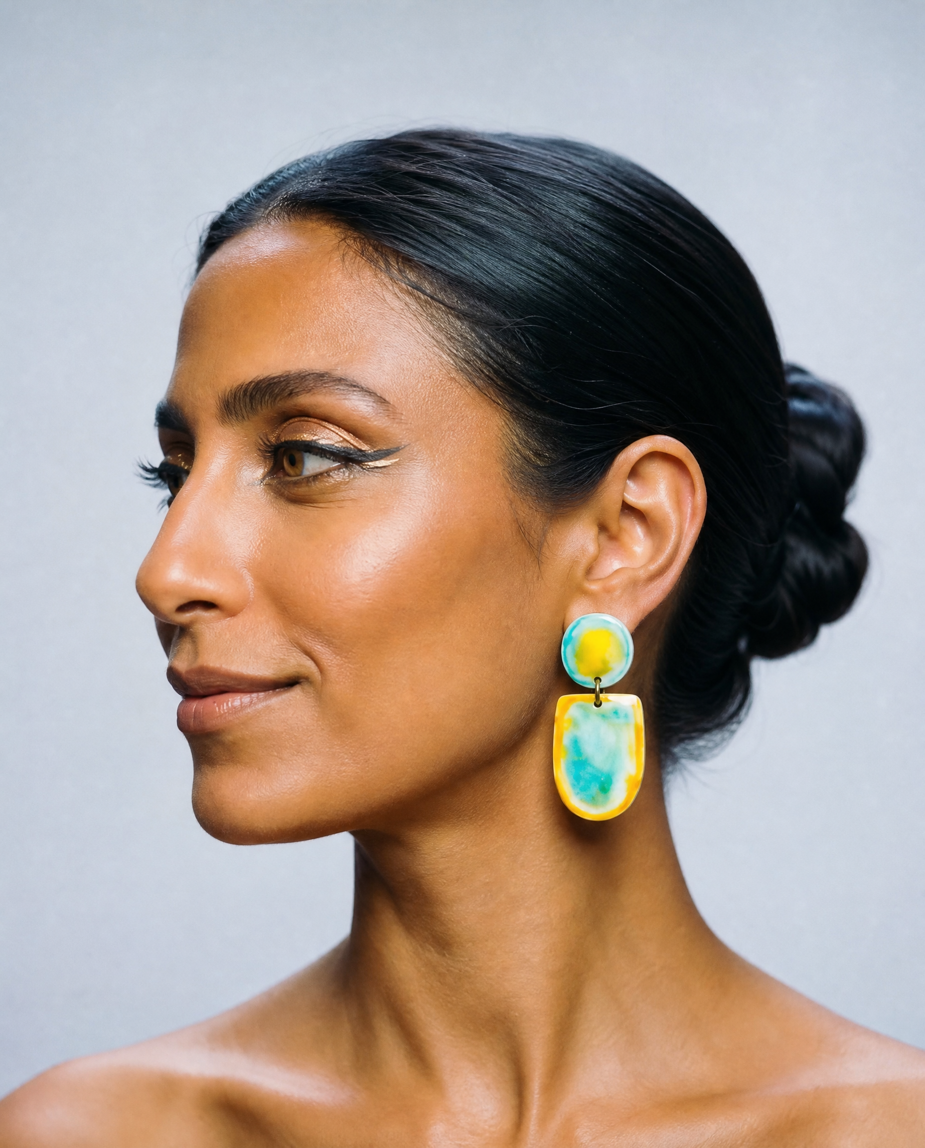 July Turquoise & Yellow Earrings