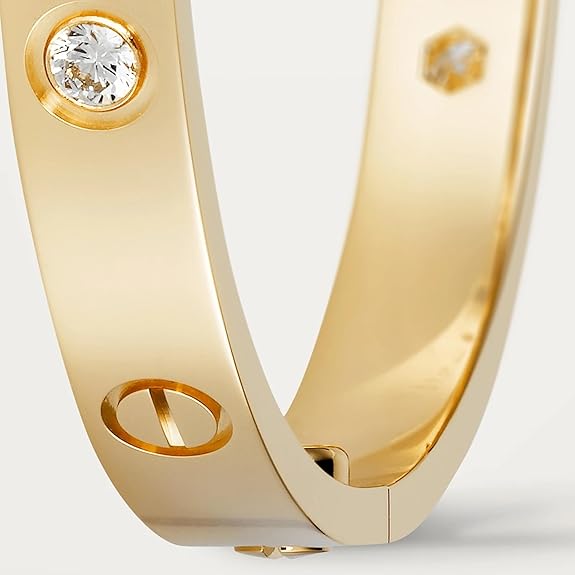 Diamond Screw Bangle Bracelet