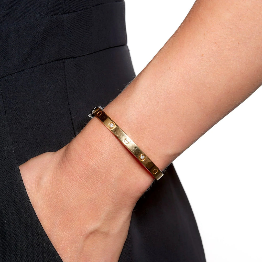 Diamond Screw Bangle Bracelet