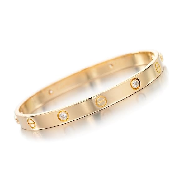 Diamond Screw Bangle Bracelet
