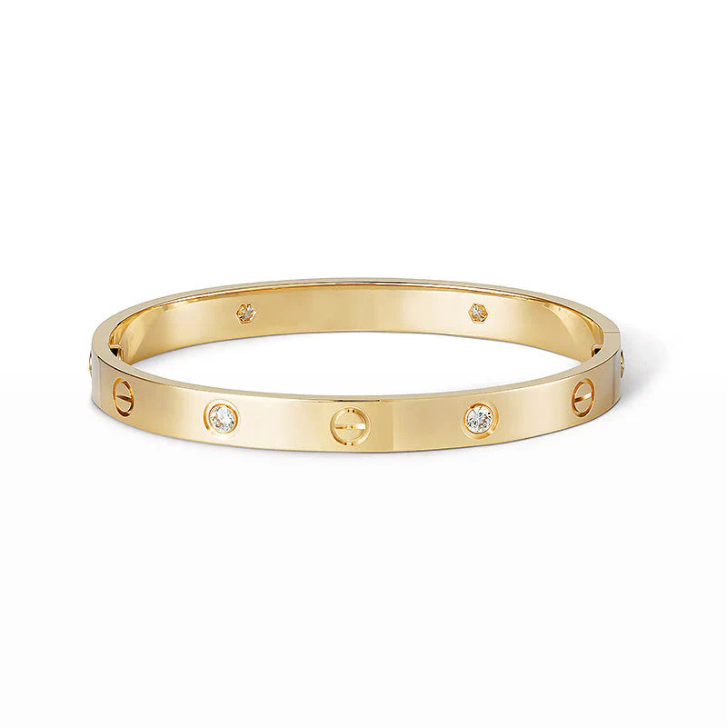 Diamond Screw Bangle Bracelet