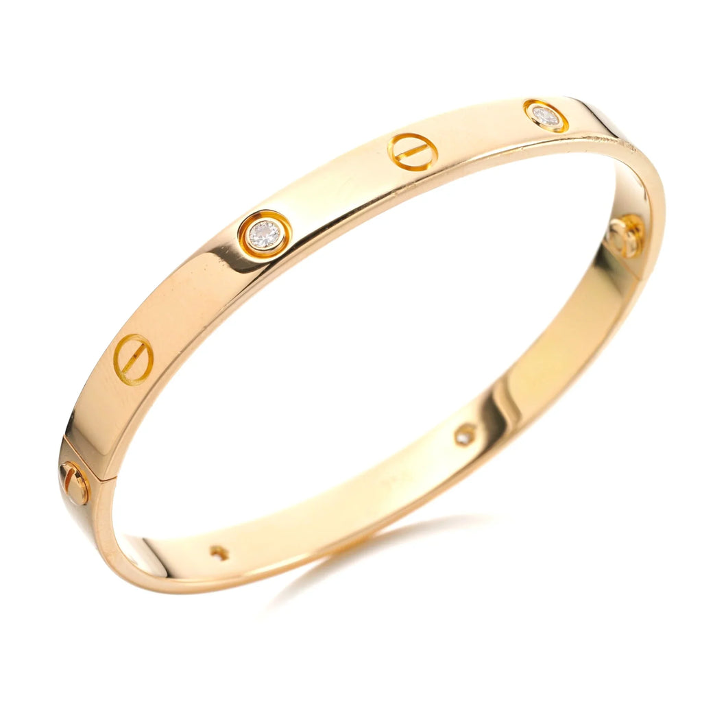 Diamond Screw Bangle Bracelet