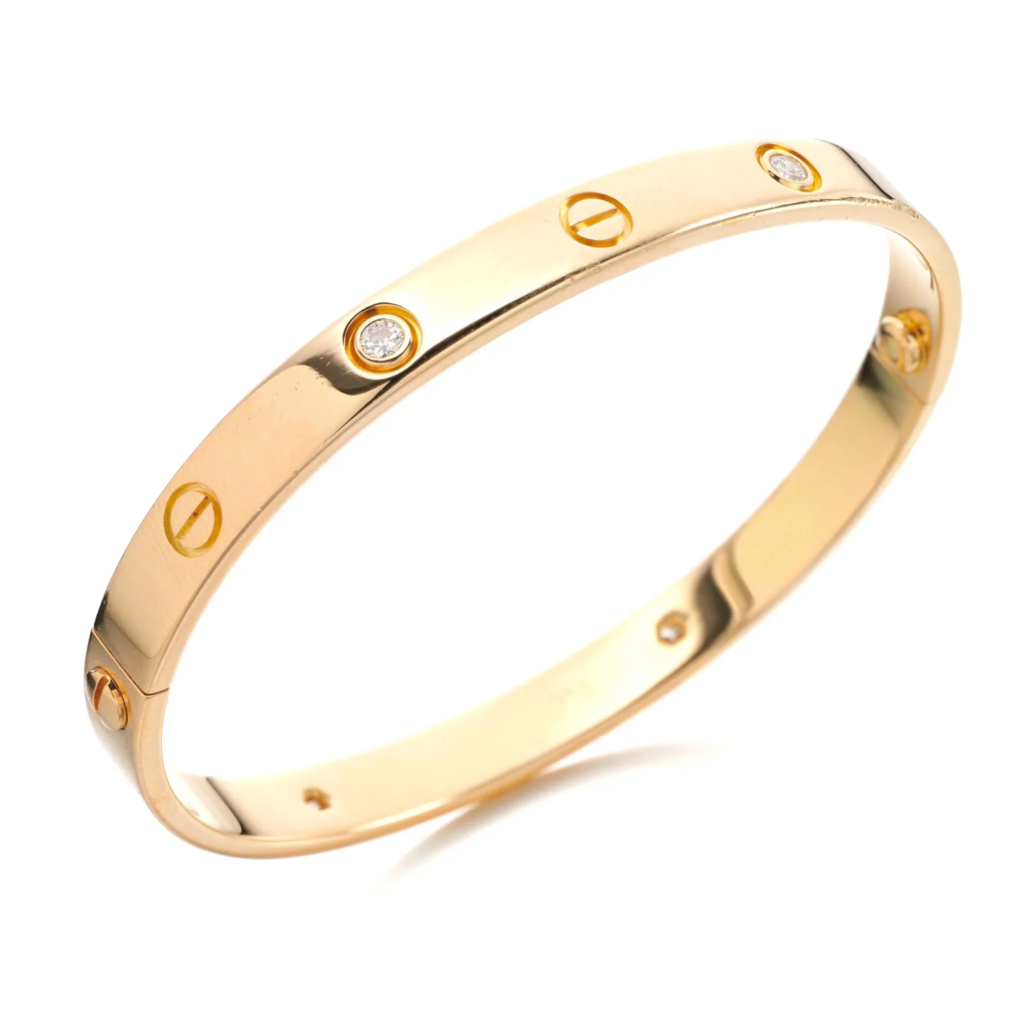 Diamond Screw Bangle Bracelet