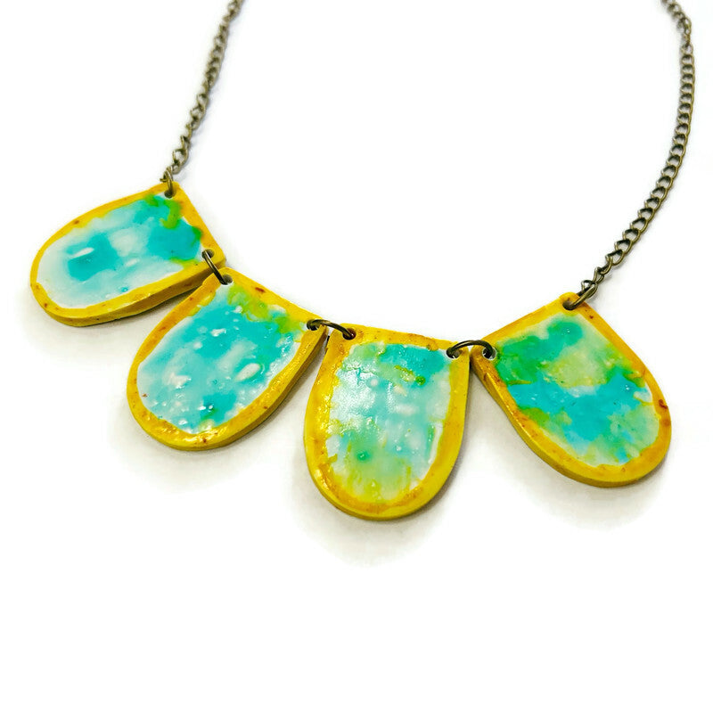 July Turquoise & Yellow Earrings